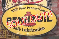 dp-190301-14 PENNZOIL / 1950's-1960's W-side Metal Sign