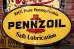 画像1: dp-190301-14 PENNZOIL / 1950's-1960's W-side Metal Sign (1)