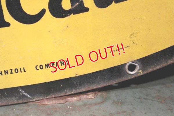 画像8: dp-190301-14 PENNZOIL / 1950's-1960's W-side Metal Sign