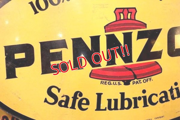 画像2: dp-190301-14 PENNZOIL / 1950's-1960's W-side Metal Sign