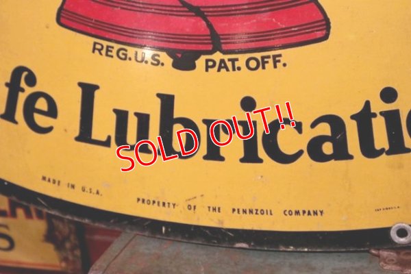 画像11: dp-190301-14 PENNZOIL / 1950's-1960's W-side Metal Sign
