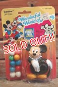 ct-190301-25 Mickey Mouse / Superior 1980's Gum Ball Pocket Pack Dispenser