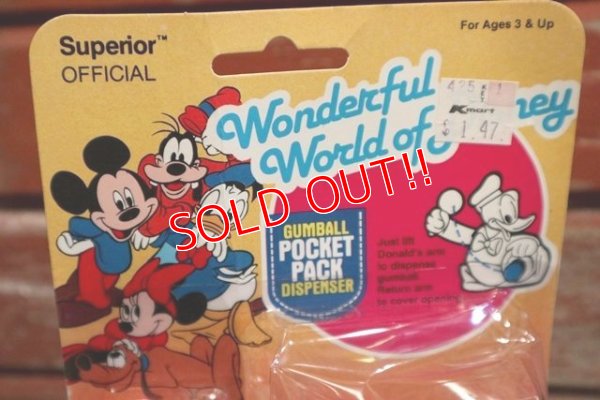 画像2: ct-190301-26 Donald Duck / Superior 1980's Gum Ball Pocket Pack Dispenser