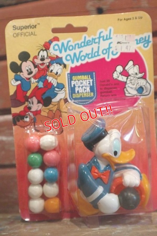画像1: ct-190301-26 Donald Duck / Superior 1980's Gum Ball Pocket Pack Dispenser