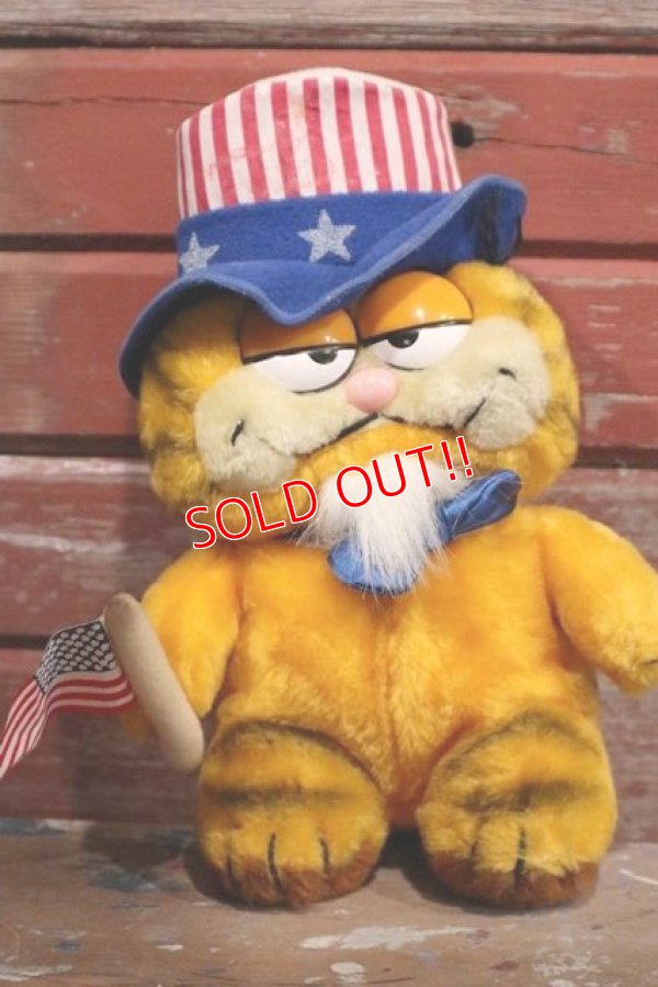 画像1: ct-190301-14 Garfield / DAKIN 1980' Plush Doll "Uncle Sam"