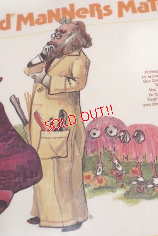 画像3: ct-1902021-80 McDonald's / 1970's Place Mat "Grimace & Professor"