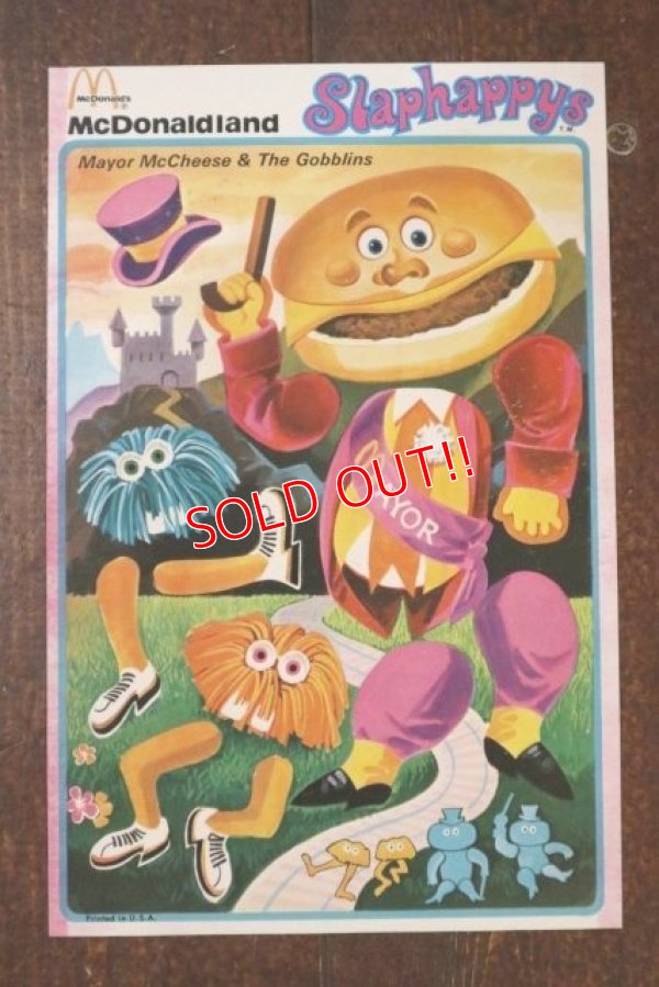 画像1: ct-190301-50 McDonaldland / 1970's Slaphappys Sticker "Mayor Mccheese & The Gobblins"
