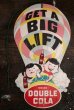 画像1: dp-190301-36 DOUBLE COLA / 1960's GET A BIG LIFT Card Sign (1)