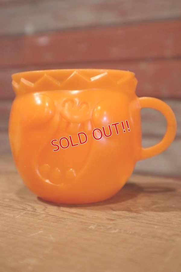 画像1: ct-190401-84 Pillsbury / 1970's Funny Face Plastic Mug "Jolly Olly Orange" Unpainted