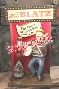 ct-190401-92 BLATZ Beer / Vintage Barrel Guy  Lighted Display