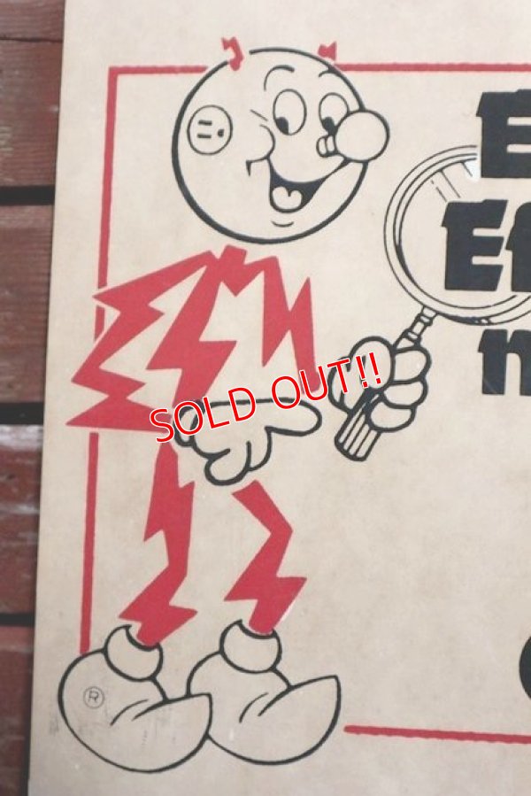 画像2: dp-190401-106 Reddy Kilowatt / Vintage Cardboard Sign