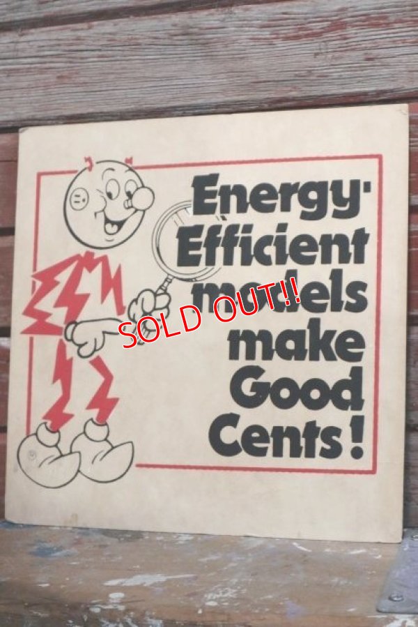 画像1: dp-190401-106 Reddy Kilowatt / Vintage Cardboard Sign