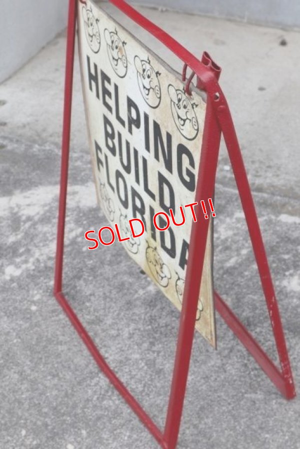 画像6: ct-190401-05 Reddy Kilowatt / 1950's-1960's Stand Sign "Helping Build Florida"