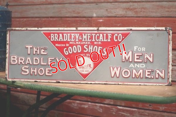 画像1: dp-190402-19 Bradley-Metcalf Shoe Company / 1920's-1930's Metal Sign