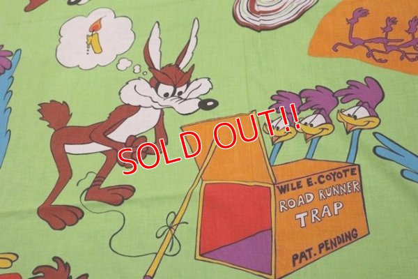 画像3: ct-190401-39 Road Runner & Wile E. Coyote / 1970's Flat Sheet (Twin)