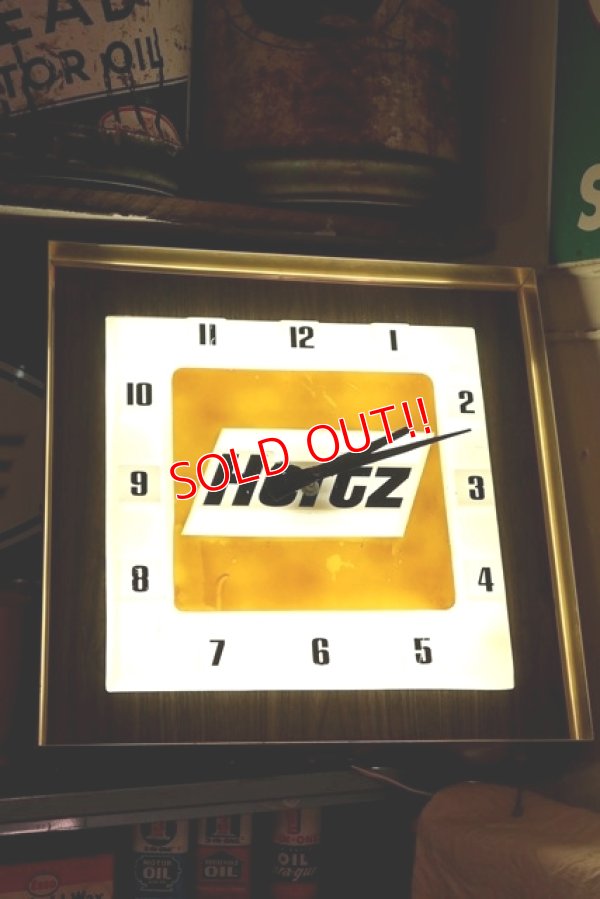 画像1: dp-190401-31 Hertz / 1980's Lighted Sign Clock