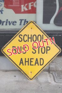 dp-190402-33 Road Sign "SCHOOL BUS STOP AHEAD"