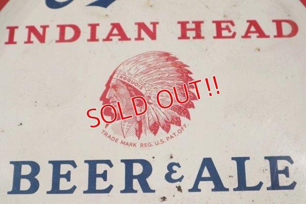 画像3: dp-190402-20 Iroquois INDIAN HEAD BEER & ALE / 1970's Tin Serving Tray