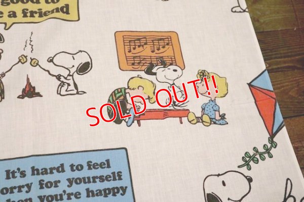 画像6: ct-190402-47 PEANUTS / 1970's Flat Sheet (Twin Size)