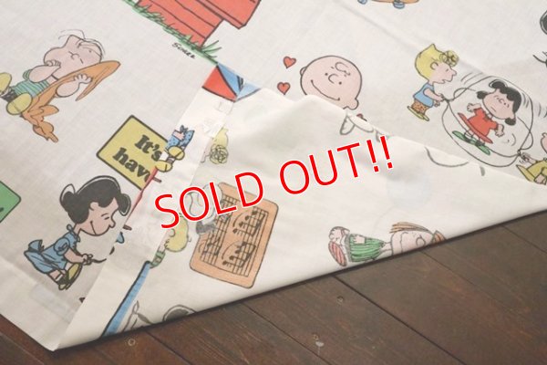画像8: ct-190402-47 PEANUTS / 1970's Flat Sheet (Twin Size)