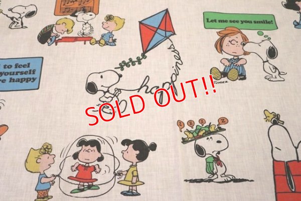 画像4: ct-190402-47 PEANUTS / 1970's Flat Sheet (Twin Size)