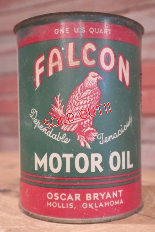 画像1: dp-190401-09 FALCON MOTOR OIL / 1940's-1950's 1QT Oil Can