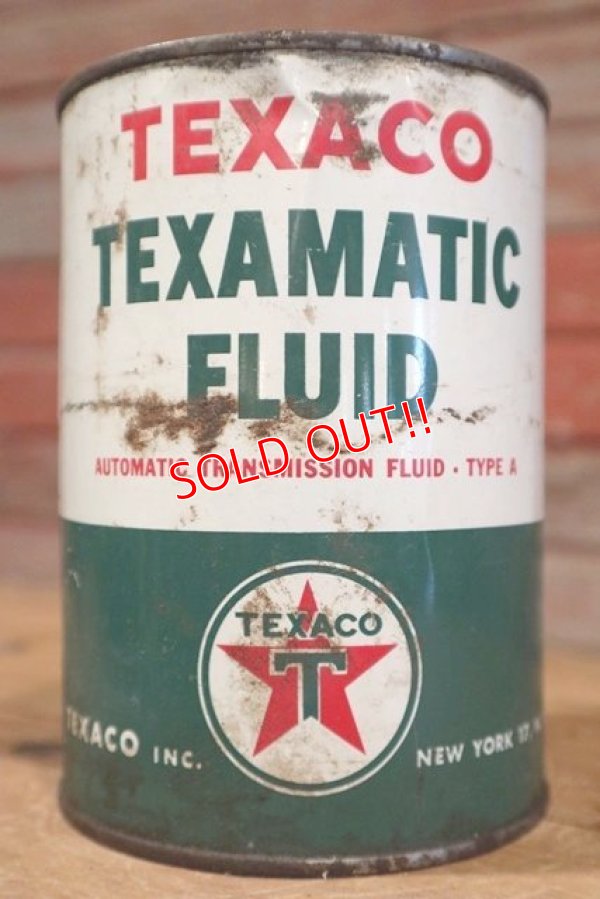 画像1: dp-190401-09 TEXACO / 1940's-1950's TEXAMATIC FLUID Can