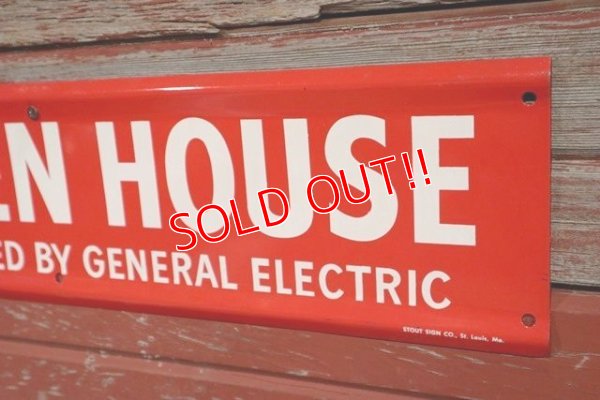 画像4: dp-190508-03 General Electric / "OPEN HOUSE" 1950's Metal Sign