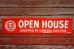 画像1: dp-190508-03 General Electric / "OPEN HOUSE" 1950's Metal Sign (1)