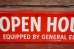画像3: dp-190508-03 General Electric / "OPEN HOUSE" 1950's Metal Sign