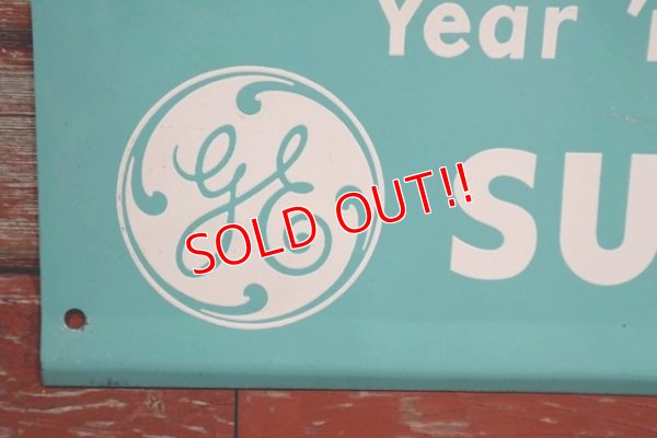 画像4: dp-190508-02 General Electric / "SUMMER COOLING" 1950's Metal Sign