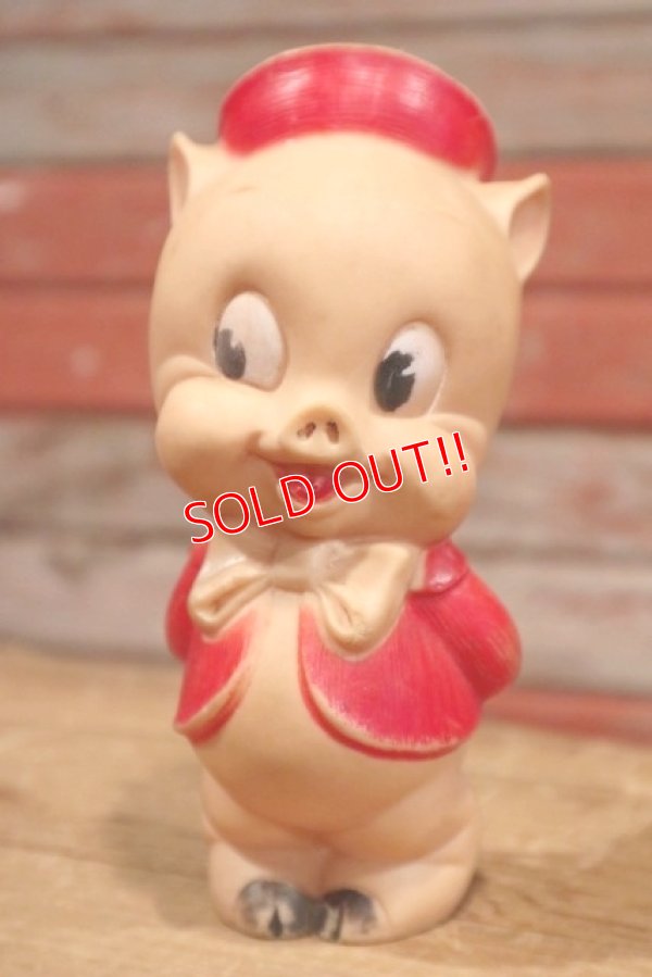 画像1: ct-190501-24 Porky Pig / Sun Rubber 1950's Soft Vinyl Doll