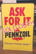 dp-190508-04 PENNZOIL / "ASK FOR IT" W-side Sign