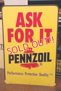 dp-190508-04 PENNZOIL / "ASK FOR IT" W-side Sign
