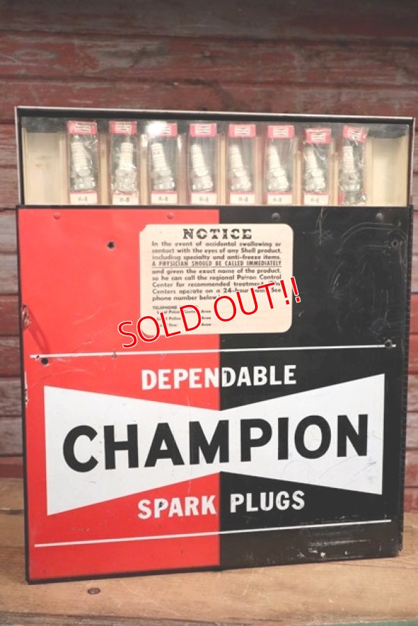画像1: dp-190508-05 CHAMPION / 1960's Spark Plugs Cabinet