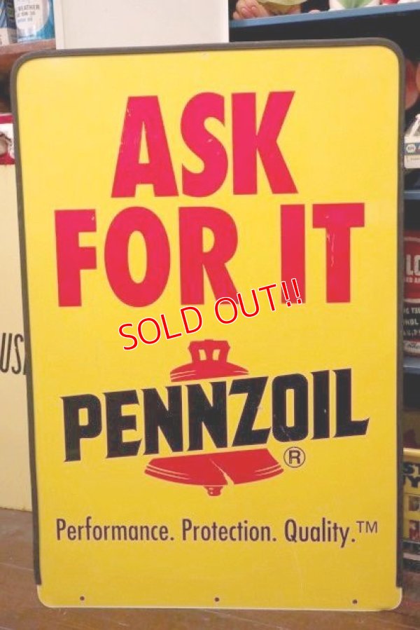 画像5: dp-190508-04 PENNZOIL / "ASK FOR IT" W-side Sign