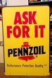 画像5: dp-190508-04 PENNZOIL / "ASK FOR IT" W-side Sign