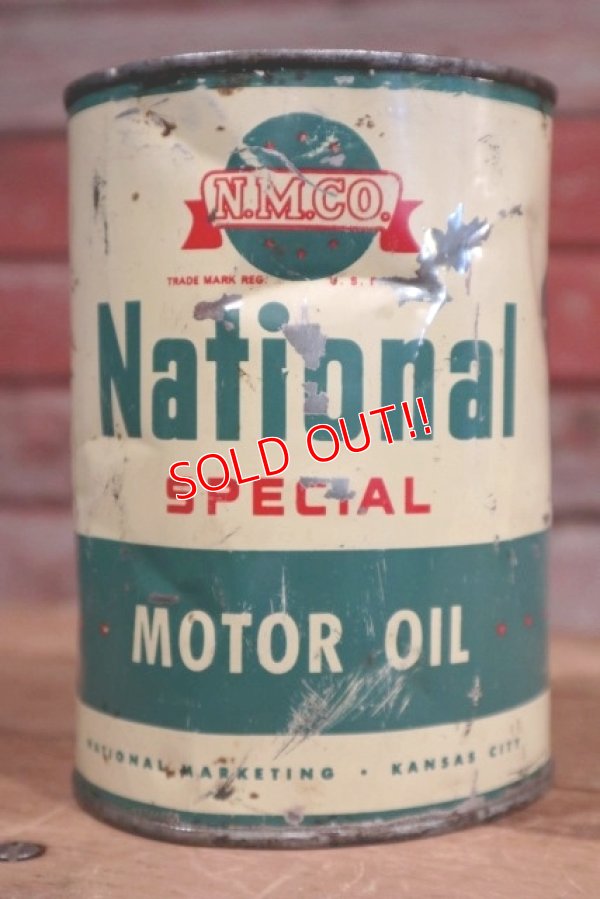 画像1: dp-190522-24 N.M.Co National Special / 1950's 1QT Motor Oil Can