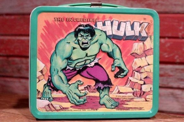 画像1: ct-190605-78 The Incredible Hulk / Aladdin 1978 Metal Lunch Box