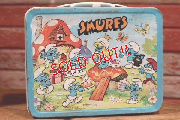 画像1: ct-190605-79 Smurfs / 1980's Metal Lunch Box