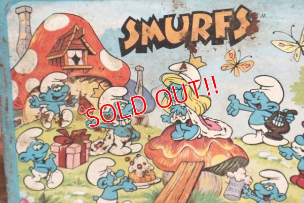 画像6: ct-190605-79 Smurfs / 1980's Metal Lunch Box