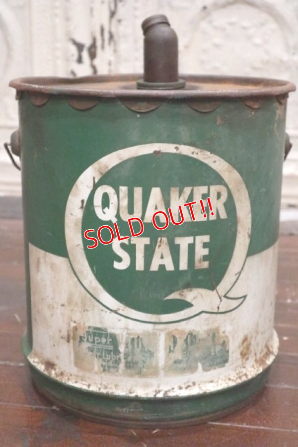 画像1: dp-190601-07 QUAKER STATE / 1970's 5 U.S.Gallons Motor Oil Can