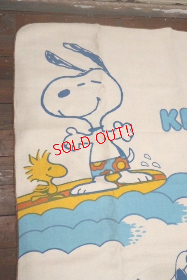 画像2: ct-190605-70 Snoopy & Woodstock / Chatham 1970's Blanket