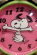 画像2: ct-190605-11 Snoopy / Blessing 1970's Alarm Clock "Green×Pink" (2)