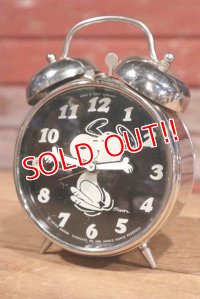 ct-190605-10 Snoopy / Blessing 1970's Alarm Clock "Black"