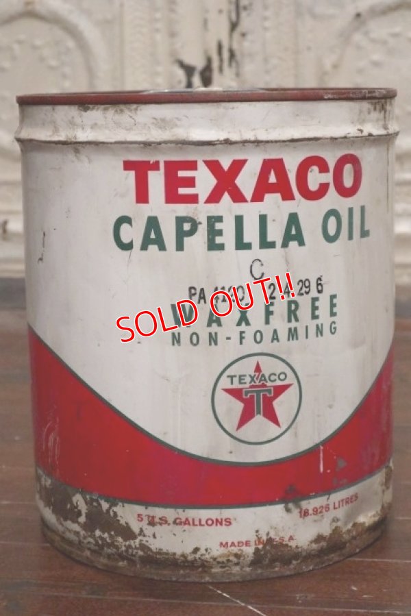 画像1: dp-190701-03 TEXACO / 1966 5 U.S.Gallons Motor Oil Can