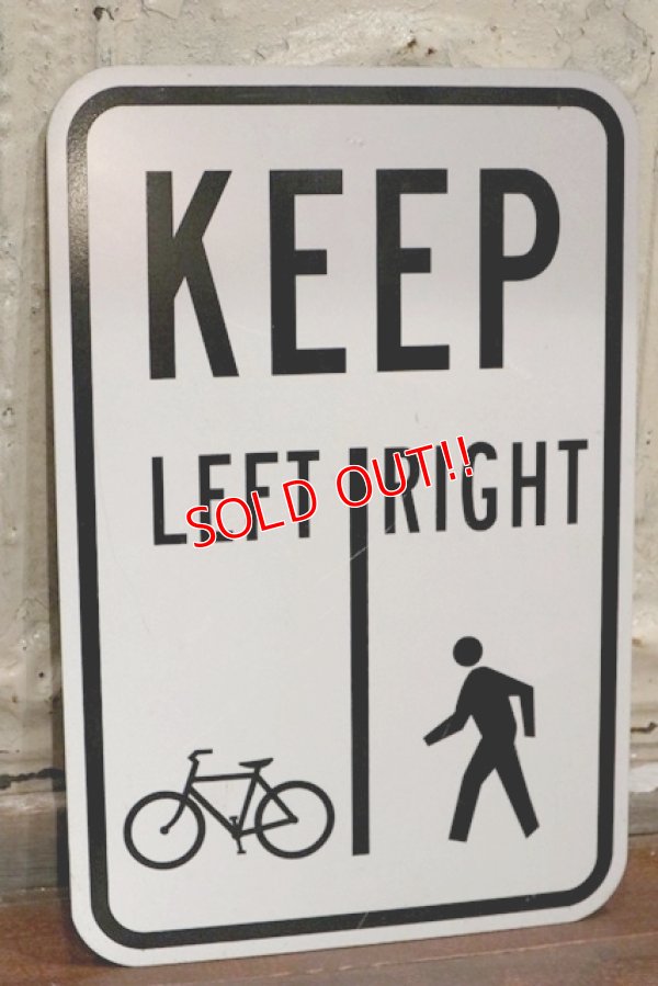 画像1: dp-190701-42 Road Sign "KEEP LEFT RIGHT"