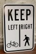 画像1: dp-190701-42 Road Sign "KEEP LEFT RIGHT" (1)