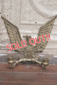 dp-190522-02 Vintage Brass Eagle Candle Holder
