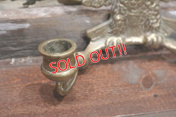 画像5: dp-190522-02 Vintage Brass Eagle Candle Holder